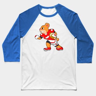 Bear at Football Sports Baseball T-Shirt